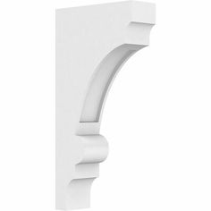 an image of a white wall bracket on the side of a house or office building