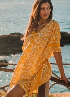 Yellow Paisley Boho Silky Summer Short Dress, holiday beach dress, resort wear, comfortable, elegant women dress with sleeve HONOLULU DRESS PLEASE READ CAREFULLY We are a small family company, a complimentary return service is not sustainable for us. We offer free shipment for all our products only in case of purchase. In case you decide to return this product please be mindful that we will retain an administration fee (our shipment costs) and offer a partial refund for the price of the item onl Yellow Boho Dress, Thailand Dress, Dress With Sleeve, Ibiza Dress, Light Summer Dresses, Beach Holiday Dresses, Long Summer Dresses Maxi, Long Halter Dress, Short Summer Dresses