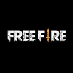 the words free fire written in white on a black background with an image of a knife