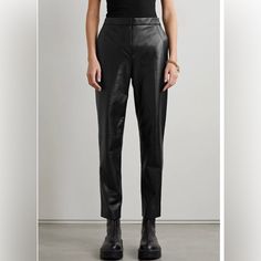 The Row Black Leather Becker Pant- Size 10. New With Tags. 100% Lamb Leather. Retail Price $2990. Leather Pant, The Row, Pant Jumpsuit, Black Leather, Pants For Women, Size 10, Tags, 10 Things, Pants