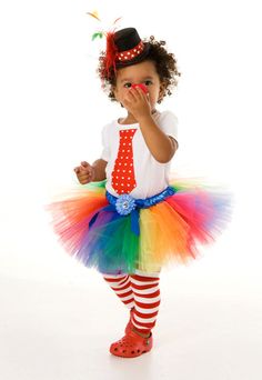 HOLY MOLY Tutu Skirt  Halloeen or Birthday Costume  by Cutiepatootiedesignz, $20.00 Clown Costume Diy, Girl Clown, Rainbow Tutu, Diy Toddler, Costume Diy, Circus Party