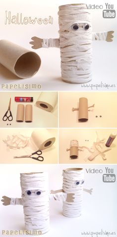 the instructions for how to make a toilet paper roll ghost