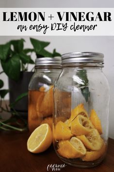 lemon and vinegar an easy diy cleaner