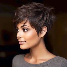 Charcoal Hair, Shaved Hair Cuts, Short Sassy Haircuts, Short Curly Haircuts, Edgy Short Hair, Cute Hairstyles For Short Hair, Short Hair Haircuts