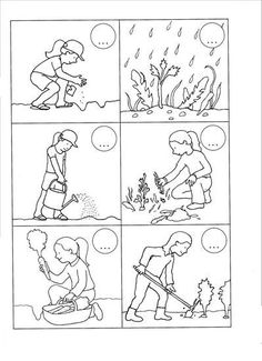 a comic strip with two people in the process of doing different things