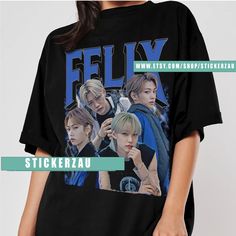 Felix Lee Straykids Shirt Korean Rapper Boyband Kpop Fans T Shirt Streetwear Tshirt Design, Baby Pink Dresses, University Shirt, Shirt Korean, Felix Lee, Retro T Shirt, Streetwear Tshirt, Pink Tshirt, How To Make Tshirts