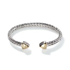 John Hardy Women's Carved Chain Palu Flex Cuff Bracelet in Sterling Silver/18K Gold John Hardy Jewelry, Latest Bracelets, 18k Gold Chain, John Hardy, Gold Branding, Hinged Bangle, Sterling Silver Cuff, Silver Cuff, Womens Jewelry Bracelets