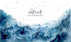 an abstract watercolor background with black and blue ink stains on white paper that reads abstract background