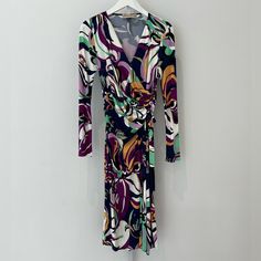 Emilio Pucci Floral Print Faux Wrap Dress Size It 42 / Us 8 Nwts! Condition: New With Tags. Side Zipper, Bow Is Decorative. Multicolor V-neck Formal Dresses, Elegant Multicolor Formal Dresses, Elegant Multicolor Midi Dress For Formal Occasions, Elegant Fitted Multicolor Dresses, Elegant Multicolor Formal Midi Dress, Multicolor Midi Formal Dress, Elegant Multicolor Midi-length Dresses, Multicolor Midi Dress For Formal Occasions, Formal Multicolor Midi Dress