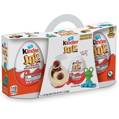 two boxes of kinder joy yogurt