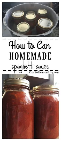 how to can homemade spaghetti sauce in jars