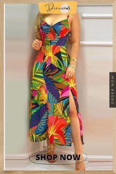 Elegant Multicolor Printed Slit Dress Formal Dresses With Sleeves, Formal Cocktail Dress, Maxi Dress Sale, Xl Fashion, Trend Fashion, Long Sleeve Midi Dress, Fashion Pattern, Midi Dress Bodycon, Long Dresses