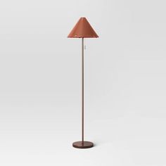 Floor Lamp With Leather Shade Brown - Threshold™ : Target Target Lamps, Tall Floor Lamp, Tall Floor Lamps, Floor Lamp With Shelves, Flooring Trends, Black Room, White Floor Lamp, Torchiere Floor Lamp, Black Floor Lamp