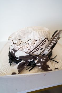 This neutral cowhide bundle is so fun! The black leather is meant to look like barbed wire and wrapped around the hat multiple times. The price increase comes from the silver pendant. Use all pieces to create this same hat band look or make your own creation! Luxury Adjustable Beige Hat Bands, Luxury Chic Beige Hat Band, Luxury White Elegant Hat Bands, Luxury White Country Hat Bands, Cowboy Hat Band, Cowboy Hat Bands, Cowhide Print, Price Increase, Western Aesthetic