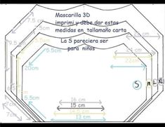 the diagram shows how to make a hexagonal structure with measurements for each section