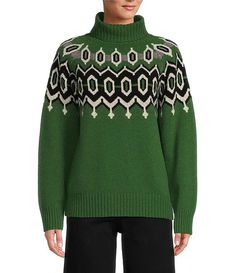 Antonio Melani Julia Fair Isle Cashmere Turtleneck Sweater | Dillard's Career Woman, Cashmere Turtleneck, Antonio Melani, Dillard's, Fair Isle, Turtleneck Sweater, Modern Woman, Sweater Outfits, Autumn Fashion