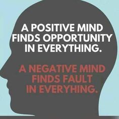 a poster with an image of a man's head and the words positive mind finds opportunity in everything