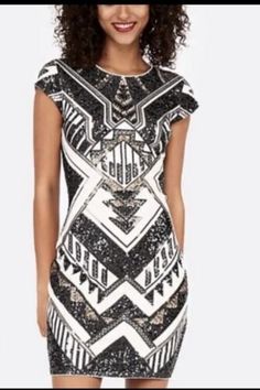 Aztec Dress, Sequin Sheath Dress, Nye Dress, Art Deco Dress, Black Lace Mini Dress, White Bodycon, White Bodycon Dress, Sequin Bodycon Dress, Sequin Cocktail Dress