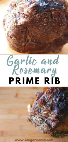 Make this Rosemary Crusted Prime Rib that has tons of flavor and is a perfect option for your steak dinner. #beef #steak #steakdinner #primerib