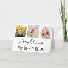 Merry Christmas family photo card. Template photos via Pixabay licensed under CC0 and mist be replaced with your own photos
 #ad Family Photo Cards, Merry Christmas Family, Photo Card Template, Christmas Family Photos, Christmas Family, Photo Card, Family Photo, Card Template