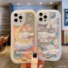 The Cinnamoroll Transparent Phone Case is a must-have for anyone who loves the Sanrio aesthetic. With its cute and whimsical design featuring one of Sanrio's most beloved characters, this phone case is the perfect way to show off your love for all things kawaii. But the real star of the show is the design itself. Cinnamoroll, with his fluffy ears and adorable face, is the perfect embodiment of the Sanrio aesthetic. And with other cute objects included in the design, this phone case is sure to br Clothing Kawaii, Sanrio Aesthetic, Kawaii Iphone Case, Kawaii Accessories, Transparent Phone Case, Ulzzang Girl, Phone Case, Pastel, Phone Cases