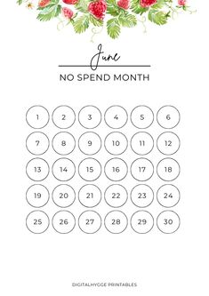 44 No-Spend Month Printables | DigitalHygge Printable