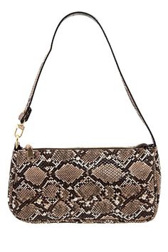 Brown Snake Print Fashion Bag. Chic Snake Print Shoulder Bag For Everyday Use, Brown Leather Shoulder Bag With Snake Print, Everyday Snake Print Satchel Shoulder Bag, Everyday Snake Print Shoulder Bag, Everyday Use Snake Print Shoulder Bag, Snake Print Fashion, Snake Purse, Snake Print Bag, Snake Bag