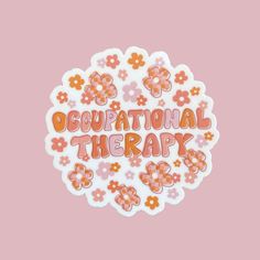 A fun and floral sticker that shows off your love of and for occupational therapy! Originally created for my incredible OT friend (groovy vibes were her wishes) and now available for everyone. Includes an orange/pink/coral color palette, some checkerboard patterned flowers, and hand-drawn type. Great for you or as a gift for the occupational therapist in your life.  This is a matte, high-quality vinyl sticker that is weather resistant. Coral Color Palette, Coral Colour Palette, Groovy Vibes, Hand Drawn Type, Occupational Therapist, Floral Stickers, Checkerboard Pattern, Pink Coral, Occupational Therapy