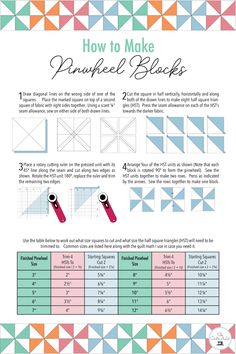 the instructions for how to make origami quilts with pictures and text on it