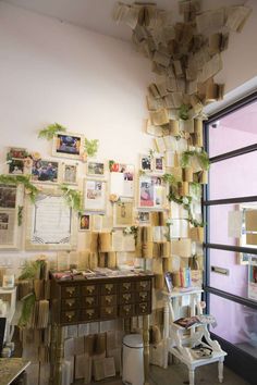 a room filled with lots of boxes and papers