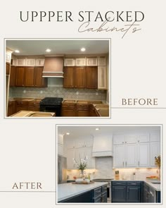 the before and after pictures of a kitchen remodel