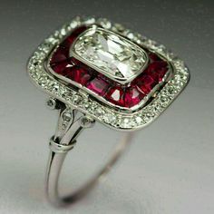 Edwardian Engagement Ring 1stdibs, Creative Engagement Rings 1stdibs, Luxury Art Deco Ruby Ring For Formal Occasions, Antique Engagement Rings Victorian Diamond, Luxury Art Deco Ruby Ring With Diamonds, Betty Draper Engagement Ring, Luxury Art Deco Ruby Ring With Brilliant Cut, Luxury Art Deco Ruby Ring With Center Stone, Queen Victoria's Engagement Ring