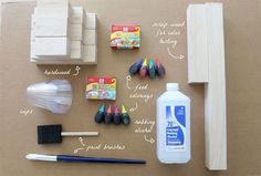 the supplies needed to make an arts and crafts project