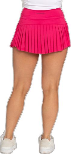 Hot Pink Pleated Skirt, Gold Hinge Skirt, Pink Pleated Skirt, Boy Outerwear, Pleated Tennis Skirt, Tennis Skirts, Famous Fashion, Spandex Shorts, Curvy Dress