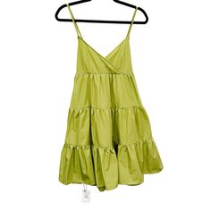 Babydoll Dress From Cider. Size Large. Tiered Ruffle Style, Spaghetti Straps, Adjustable Straps That Cross In The Back, Unlined. Brand New With Tags. Comes From A Smoke-Free, Pet-Friendly Home. Green Mini Sleeveless Dress With Ruffles, Green Sleeveless Mini Dress With Ruffles, Green Sleeveless Ruffle Dress For Beach, Green Sleeveless Beach Dress With Ruffles, Green Ruffled Sleeveless Dress For The Beach, Green Sleeveless Ruffled Sundress, Green Ruffled Sleeveless Beach Dress, Green Sleeveless Sundress With Ruffles, Cotton Mini Dress With Ruffled Straps For Daywear