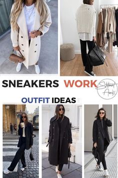 Work outfits with sneakers are quite a challenge. They must be cute outfits, but also professional and put-together. Here are some rules on how to wear sneakers outfits. Sneaker style has never been so trendy. Athleisure shoes and Athflow style is here to stay, for office and work from home. Athflow Style, Sporty Outfits For Work, Work Outfits With Sneakers, Outfits With Sneakers, Comfortable Work Clothes, Neutral Color Outfits, Fashion Advisor, How To Wear Sneakers, Athleisure Shoes