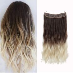 Dark Ombre Hair Extensions Beachy Waves Thickens Regular Hair Lengthens Short Hair 16 Inches Long, Lightweight Fast Wear Hidden Transparent Stretchy String "Fishing Line" High Temperature Resistant For Styling Tags Tiktok Insta Instagram Viral Trendy Trending Style Stylish Everyday Wear Daily Wear Casual Streetwear Contemporary Modern Fall Autumn Winter Spring Summer Beach Statement 90s 00s Y2k Retro Vintage Sexy Natural Concert Festival Fake Hair Pieces, Clip Hair Extensions, Dark Ombre Hair, Hair Lengthening, Dark Ombre, Long Wavy Wig, Ombre Hair Extensions, Hairpieces For Women, Fake Hair