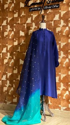 Dark Blue Kurti, Latest Designer Party Wear Dresses, 2nd Wedding Dress, Wedding Guests Dress, Frock Suit Design, Kaftan Wedding, Silk Dress Design, Wedding Dress Beautiful, 2nd Wedding