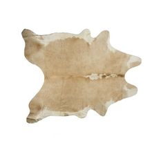 a cowhide rug on a white background