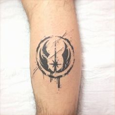 Star Wars Symbols Tattoo, Jedi Tattoo, Star Wars Tattoo Sleeve, Star Wars Tattoo Ideas, Tattoos About Growth, Star Wars Symbols, Tattoo Star, Tattoo Symbols, True Tattoo