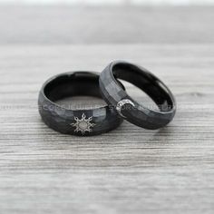 Lovisa Jewellery, Sun And Moon Rings, Moon Wedding, Seni Dan Kraf, Couple Ring, Black Tungsten, Magical Jewelry, Moon Ring