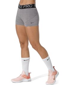 Nike Women's Pro 8'' Training Shorts Gray Heather Size S Details:  Thigh length; approx. inseam: 8" INSPIRED FOR: Training Nike Pro fabric for a locked-in feel; wicking technology helps evaporate moisture; mesh panels at hems Wide elastic waistband Machine washable Returns: If you are not happy with your purchase, we will gladly accept returns within 30 days. Item(s) must be returned in original, unused condition with original tags/packaging. You will receive a full refund for the cost of the me Teen Trends, Good Shampoo And Conditioner, Nike Pro Shorts, Track Workout, Cute Nikes, Training Shorts, Active Wear Shorts, Casual Loafers, Performance Fabric