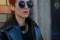 Beeswonderland: WOMENS SUNGLASSES DESIGNER INSPIRED ROUND FRAMES 8907 Chic Round Frame Sunglasses For Party, Austria Fashion, Why I Love Her, Patent Leather Jacket, Round Frames, Womens Sunglasses, I Love Her, Oversized Sunglasses, Designer Sunglasses