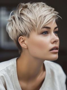 #Hair_Style Womens Short Layered Haircut, Haircut And Color 2024, Short Stylish Haircuts For Women, Short Hairstyle Women Thick Hair 2024, Short Bang Hairstyles, Short Hair Women 2024, What To Do With Short Hair, Pixie Haircut For Straight Hair, Women’s Short Hairstyles