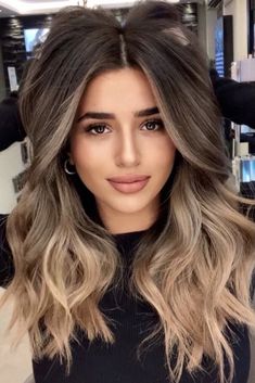 Ombre Hair Color For Brunettes, Balyage Long Hair, Ombre Hair Color Ideas, Ombre Hair Blonde, Balayage Hair Blonde, Brown Blonde Hair, Ombre Hair Color