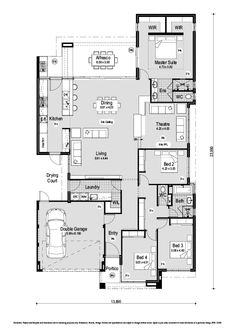 the floor plan for a two bedroom apartment with an attached kitchen and living room area