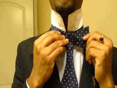 If you can't figure out how to tie a bowtie after @howardu09—deftly, mind you—shows you how, I've lost all hope for you. Classic Bow Tie With Adjustable Ties, Formal Adjustable Bow Tie With Butterfly Knot, Windsor Knot Tie How To, Tie A Bowtie, Full Windsor Tie Knot, Tie A Bow Tie, Tie Tutorial, Formal Pre-tied Bow Tie With Butterfly Knot, Morning Dress