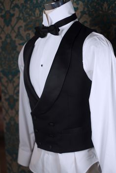 "The pricing on this listing is for a 3pc Handsewn Tux with the muslin fitting. We can make a similar tux in our Decadence '89 style with less handwork for a lower price. 1909 BESPOKE: These are our completely custom handmade suits. Each suit is crafted for an individual customer based on his tastes and lifestyle, and the price of the suit includes us spending 4 hours on designing your suit alone and sketching ideas. These suits are completely patterned, cut, and sewn here in our studio in Denve Classic Fitted Suit And Tie Accessories For Semi-formal Occasions, Classic Fitted Three-piece Suit For Black Tie Event, Fitted Classic Three-piece Suit For Black Tie Event, Formal Fitted Three-piece Suit, Tailored Timeless Three-piece Wedding Suit, Classic Black Tie Three-piece Suit, Classic Three-piece Suit For Black-tie Events, Bespoke Fitted Suits For Black Tie Events, Classic Fitted Wedding Tuxedo