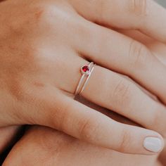 Garnet Solitaire Circa Ring | Favor Jewelry Minimal Engagement Ring, Simple Stacking Rings, Tanzanite Engagement Ring, Devil Costume, Tanzanite Gemstone, Garnet Gemstone, Minimalist Rings, Rings Simple, Rose Gold Diamonds