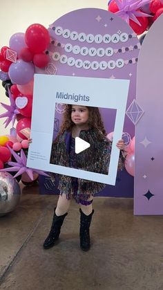 Bianca | Wedding & Event Content Creator on Instagram: "Quick Teaser of Catalina’s 4-Ever Bejeweled Birthday Party! The cutest Swiftie Birthday party for the sweetest girl! ✨🎂🎉 . . Venue: @secondspaceoc  Planner/Host: @alliemarie_cali  Coordinator: @radiantloveevents  Florist: @wild_and_behold_florals  Balloons & Backdrop: @the.pop.shopllc  Photographer: @devynleonephoto  Bounce House: @whatsbouncing  Kids Crafts: @createandcelebratekids  Confetti Photo Booth: @savourandco  Cake & Cookies: @mcakessweets  Content Creator: @btsbybee  Caterer: @tacosloscholos_  Ice Cream Cart: @thefrozencart  Rentals: @createaparty  Signage & Backdrops: @paperhavenink  Acrylic Plates + Stir Sticks: @creativeamme  Outfit Designer: @dolorispetunia  Paper Goods: @ellieandpiperco  Personalized Name Patches: @ca Taylor Swift Photo Booth Ideas, Taylor Swift Crafts Ideas For Kids, Taylor Swift Photo Booth, Birthday Taylor Swift, Midnights Eras Tour, Swiftie Birthday, Balloons Backdrop, Taylor Swift Birthday Party Ideas, Name Hangers